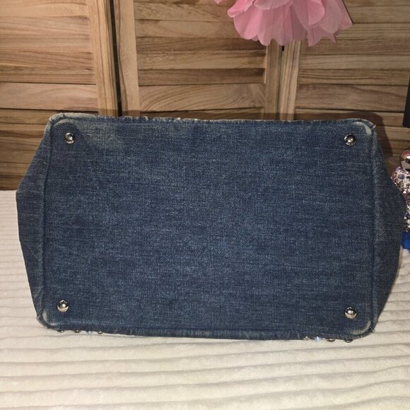 Prada Canapa Denim with Crystal Studs - Picture 3 of 7